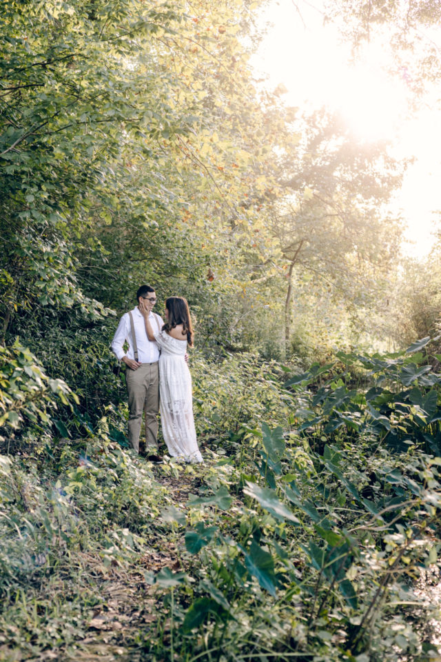 Rae Allen Photographers capture an engagement at Pagoda in Salado, TX